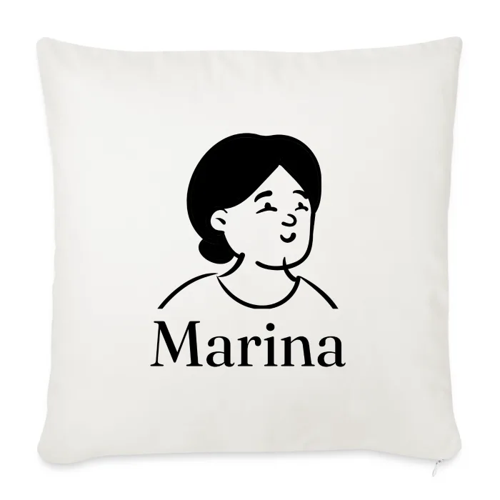 Coussin personnalisé au prénom Marina