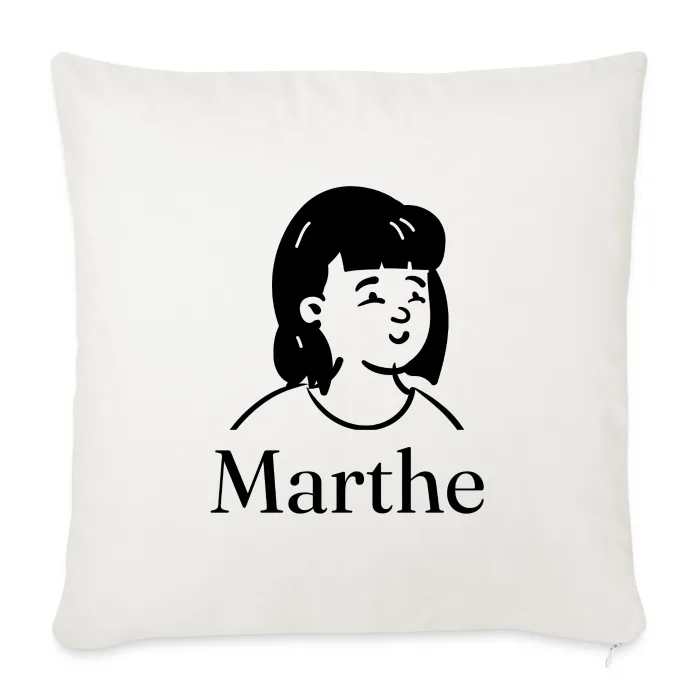 Coussin personnalisé au prénom Marthe