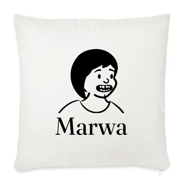 Coussin personnalisé au prénom Marwa