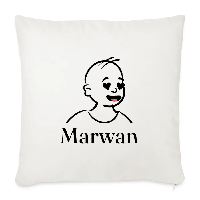 Coussin personnalisé au prénom Marwan