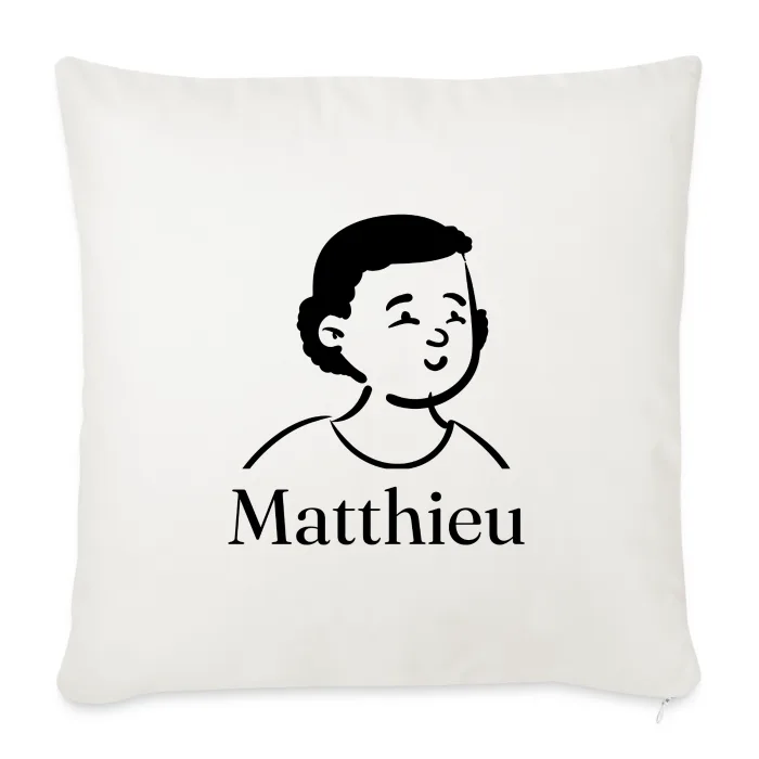 Coussin personnalisé au prénom Matthieu