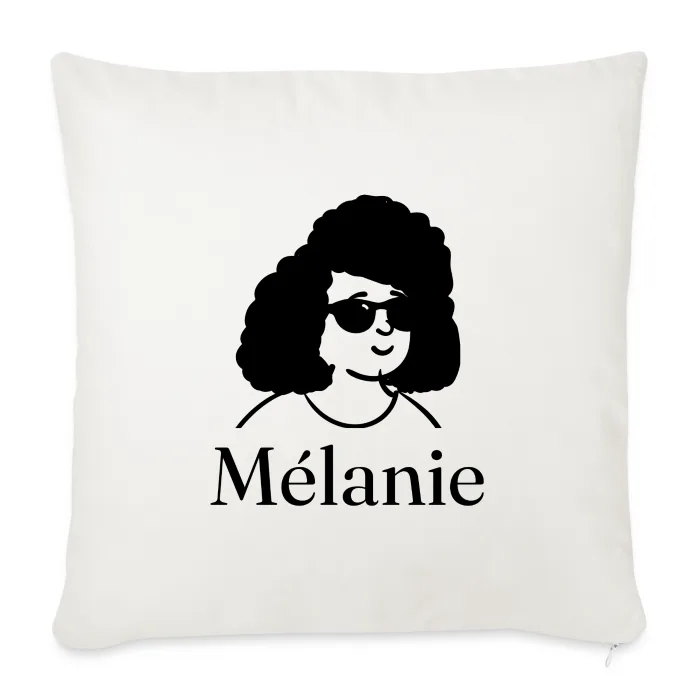 Coussin personnalisé au prénom Mélanie