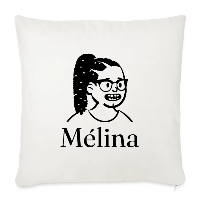 Coussin personnalisé au prénom Mélina