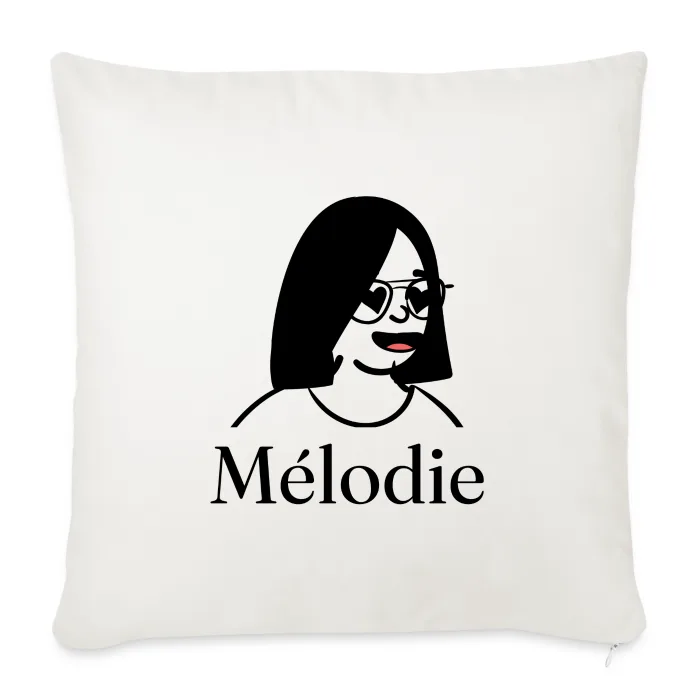 Coussin personnalisé au prénom Mélodie