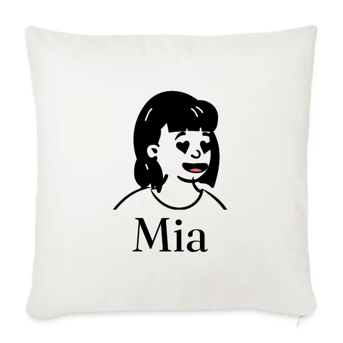 Coussin personnalisé au prénom Mia