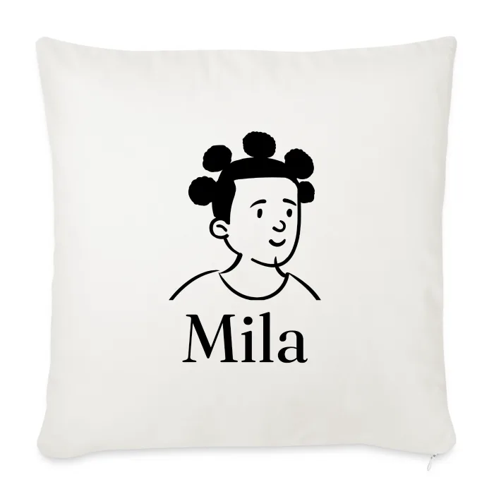 Coussin personnalisé au prénom Mila
