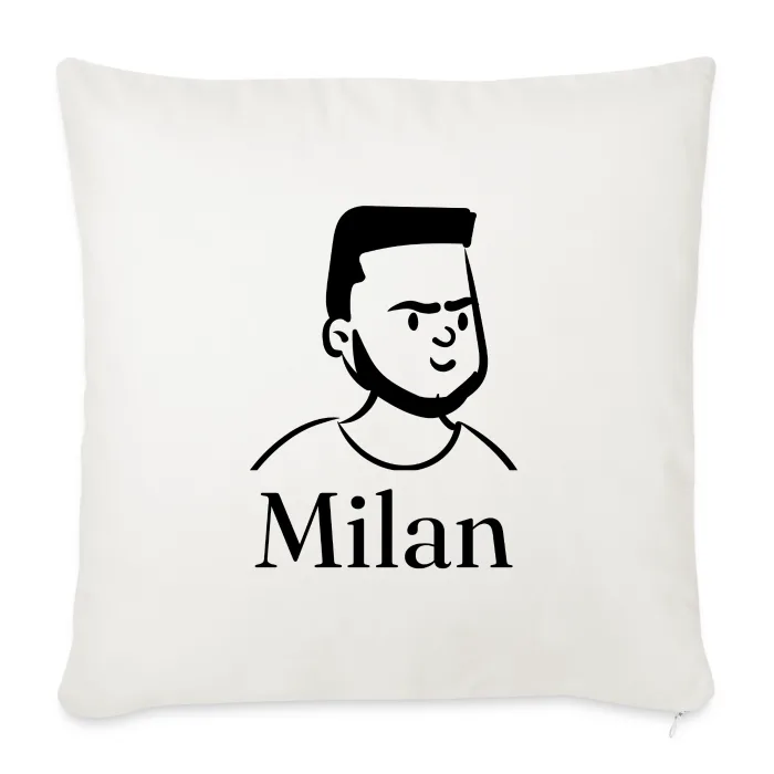 Coussin personnalisé au prénom Milan