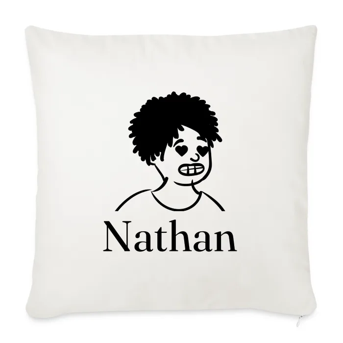 Coussin personnalisé au prénom Nathan