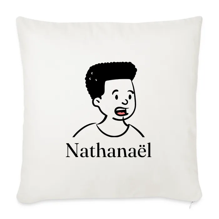 Coussin personnalisé au prénom Nathanaël