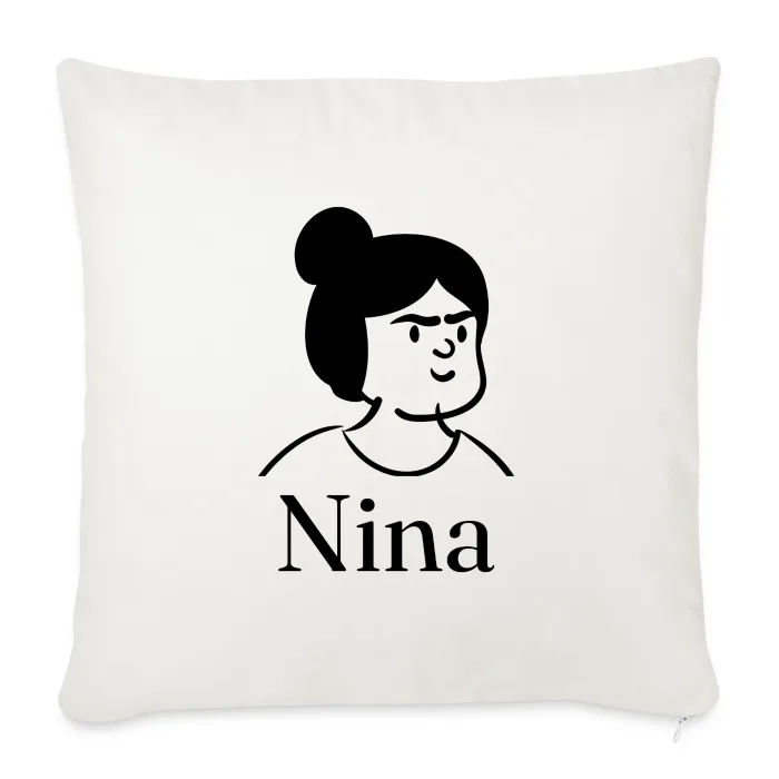 Coussin personnalisé au prénom Nina