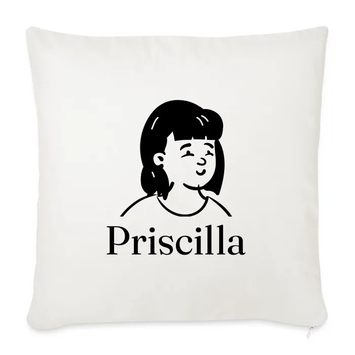 Coussin personnalisé au prénom Priscilla