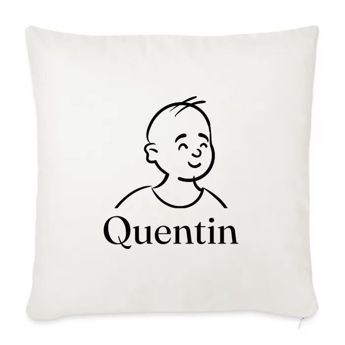 Coussin personnalisé au prénom Quentin