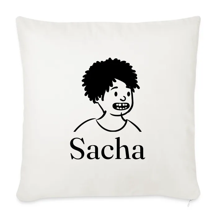 Coussin personnalisé au prénom Sacha