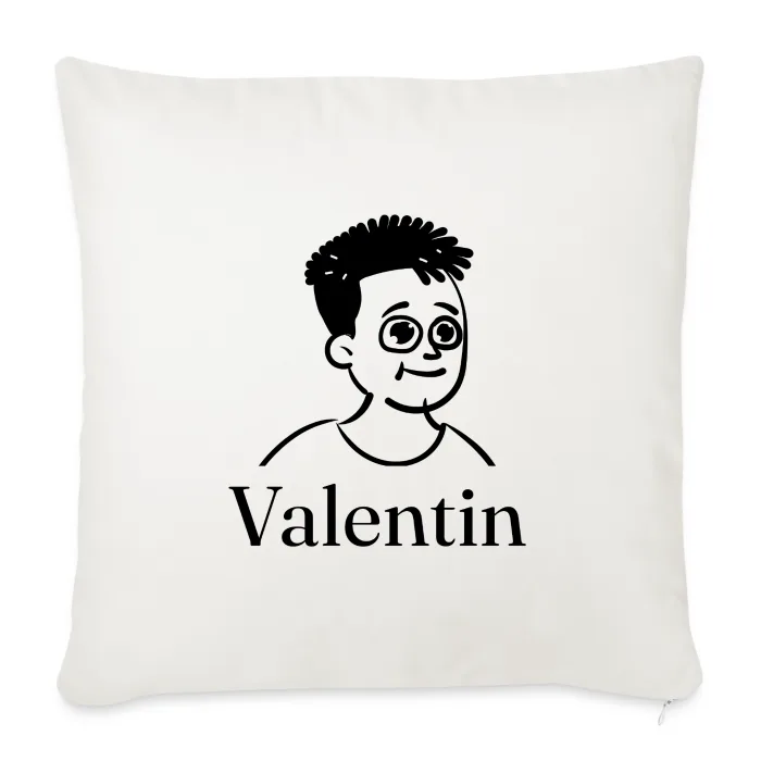 Coussin personnalisé au prénom Valentin