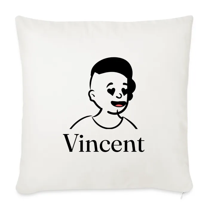 Coussin personnalisé au prénom Vincent