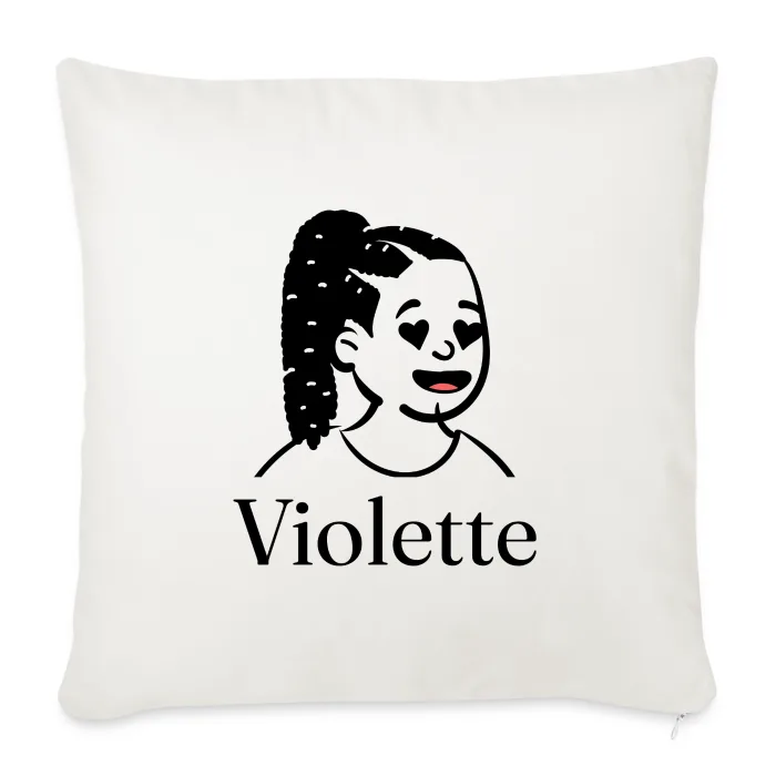 Coussin personnalisé au prénom Violette