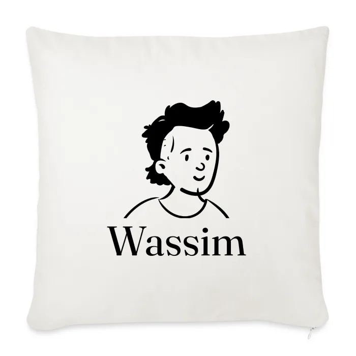 Coussin personnalisé au prénom Wassim