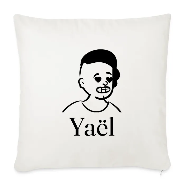 Coussin personnalisé au prénom Yaël
