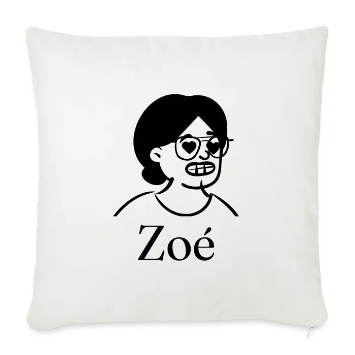 Coussin personnalisé au prénom Zoé