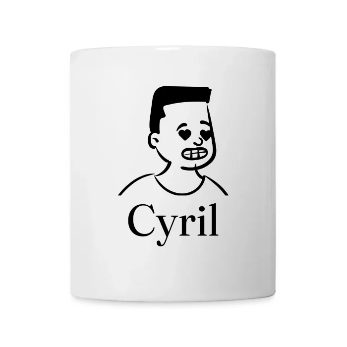 Mug personnalisé au prénom Cyril