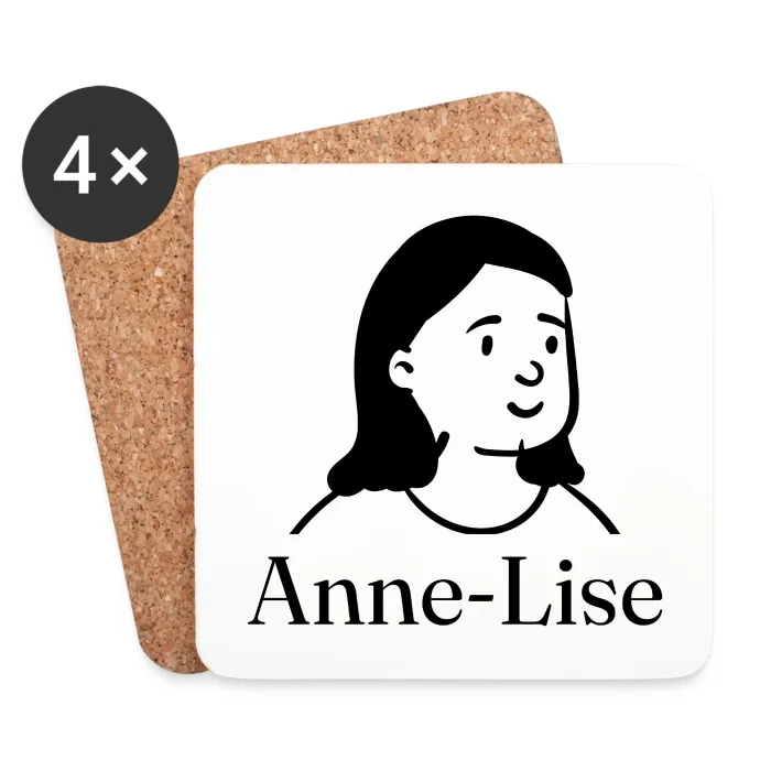 Lot de dessous de verre personnalisés au prénom Anne-Lise