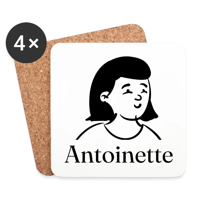 Lot de dessous de verre personnalisés au prénom Antoinette
