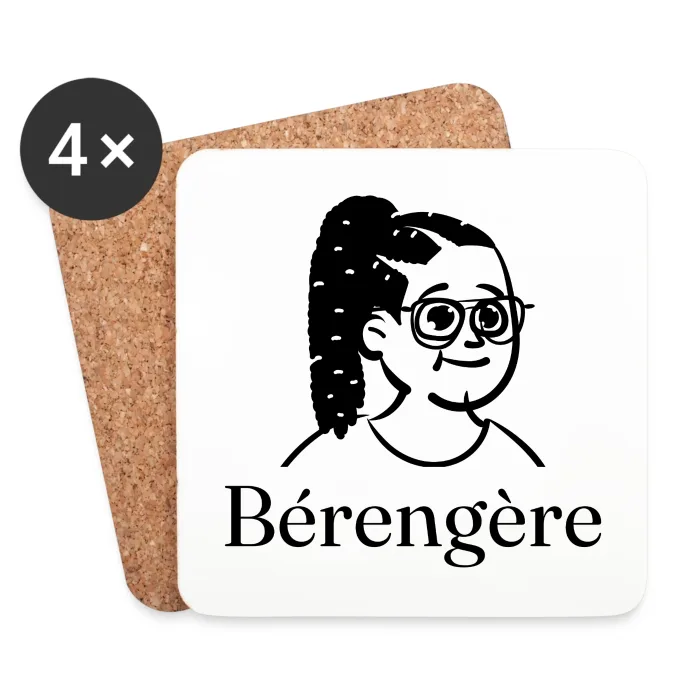Lot de dessous de verre personnalisés au prénom Bérengère