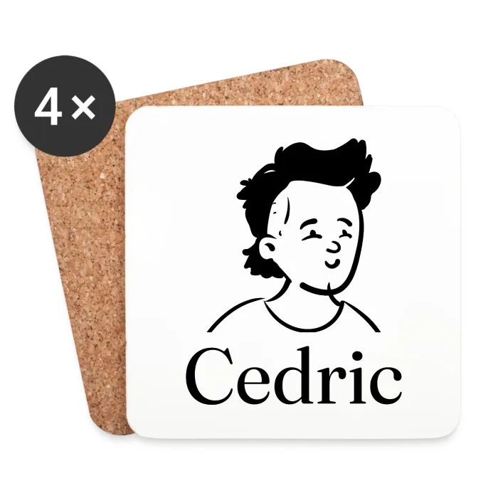 Lot de dessous de verre personnalisés au prénom Cedric