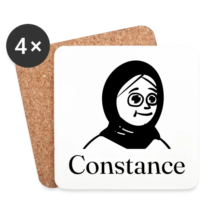 Lot de dessous de verre personnalisés au prénom Constance