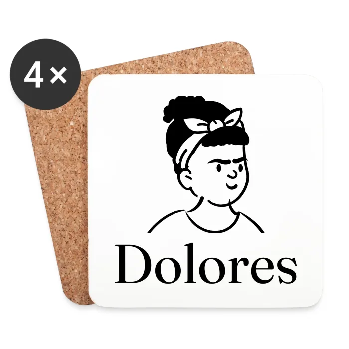 Lot de dessous de verre personnalisés au prénom Dolores