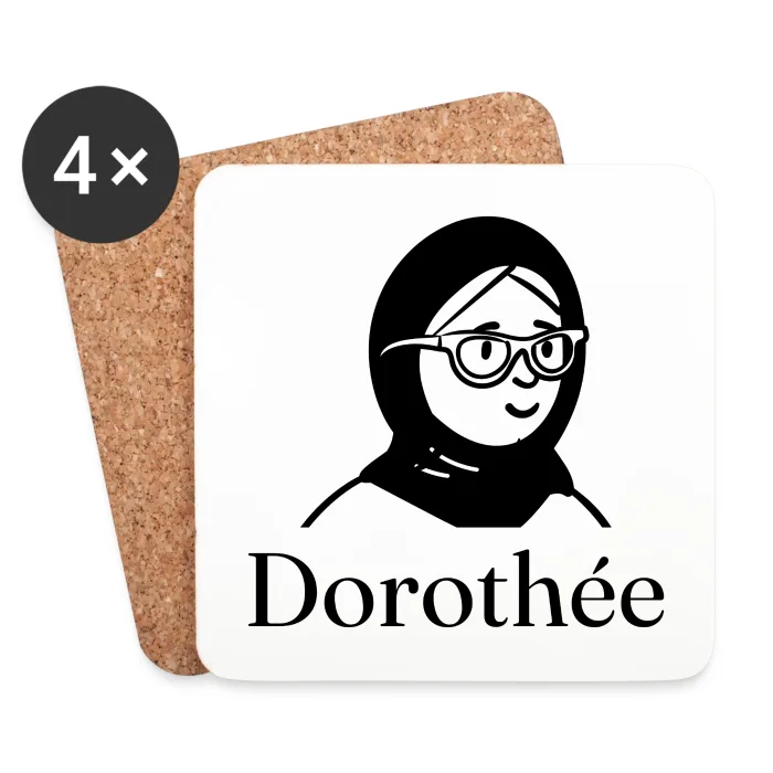 Lot de dessous de verre personnalisés au prénom Dorothée