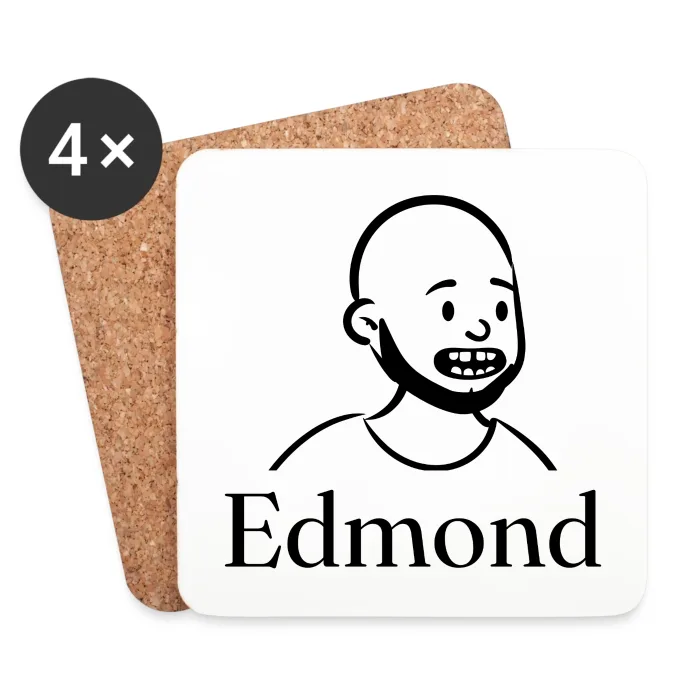 Lot de dessous de verre personnalisés au prénom Edmond