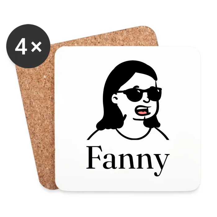 Lot de dessous de verre personnalisés au prénom Fanny