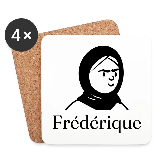 Lot de dessous de verre personnalisés au prénom Frédérique