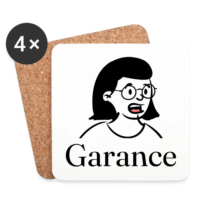 Lot de dessous de verre personnalisés au prénom Garance