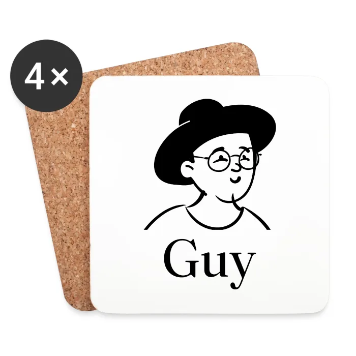 Lot de dessous de verre personnalisés au prénom Guy