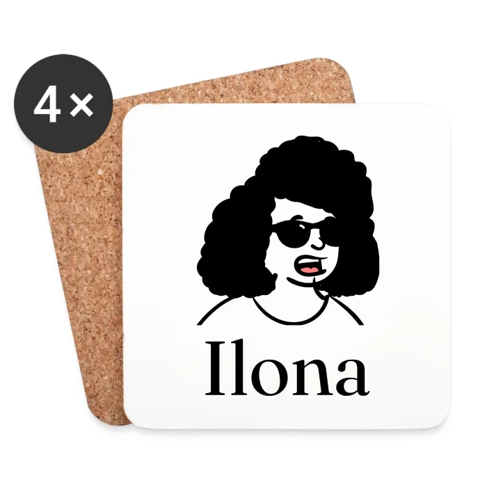 Lot de dessous de verre personnalisés au prénom Ilona