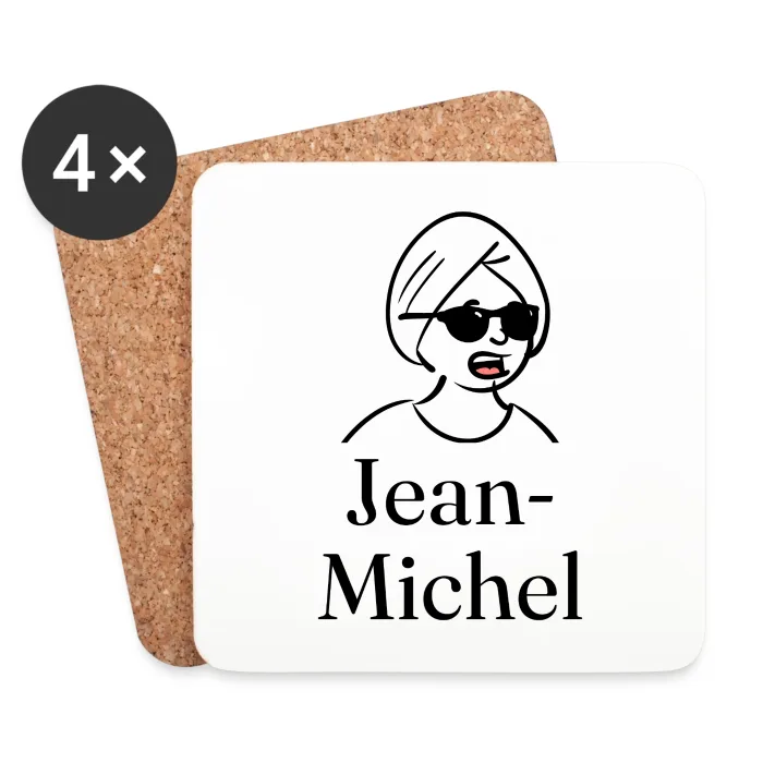 Lot de dessous de verre personnalisés au prénom Jean-Michel