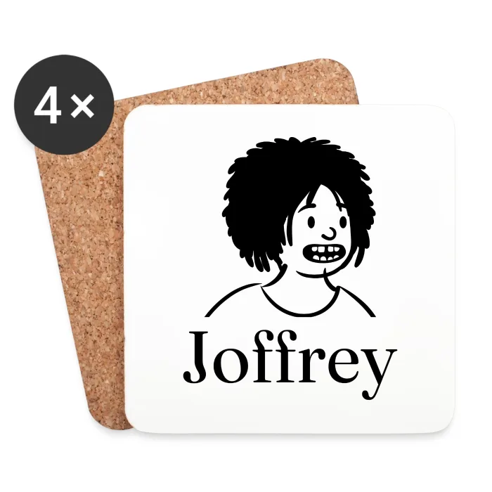 Lot de dessous de verre personnalisés au prénom Joffrey