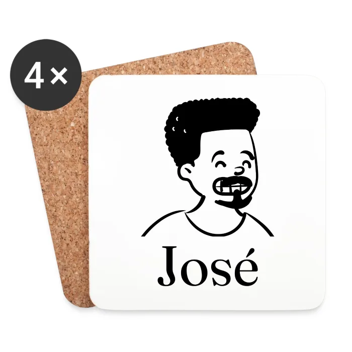 Lot de dessous de verre personnalisés au prénom José