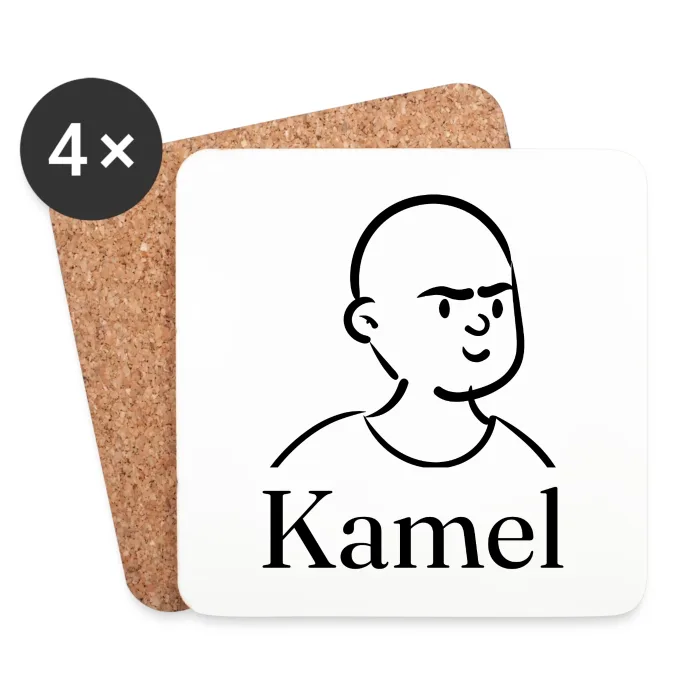 Lot de dessous de verre personnalisés au prénom Kamel