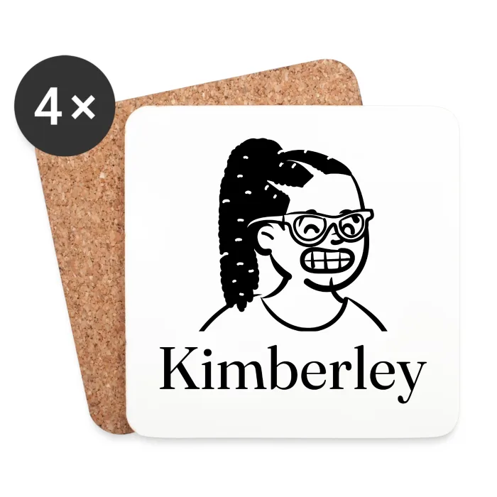 Lot de dessous de verre personnalisés au prénom Kimberley