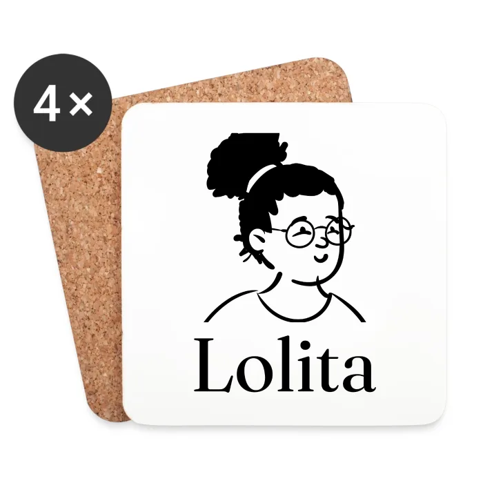Lot de dessous de verre personnalisés au prénom Lolita