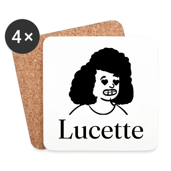 Lot de dessous de verre personnalisés au prénom Lucette