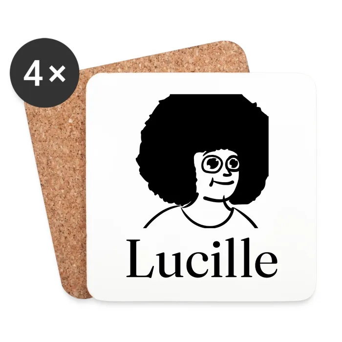 Lot de dessous de verre personnalisés au prénom Lucille