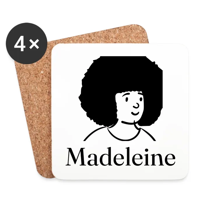 Lot de dessous de verre personnalisés au prénom Madeleine