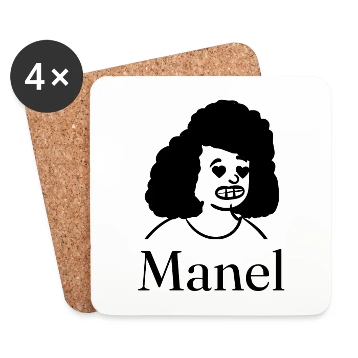Lot de dessous de verre personnalisés au prénom Manel