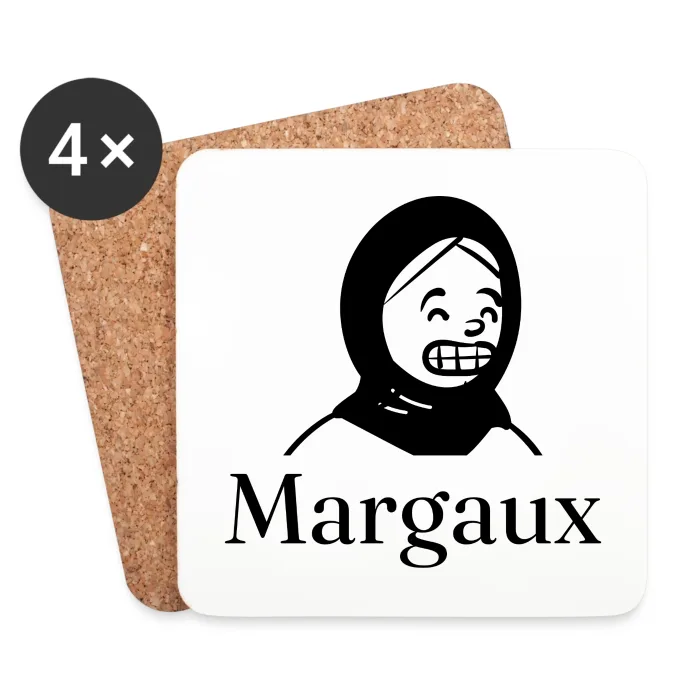 Lot de dessous de verre personnalisés au prénom Margaux