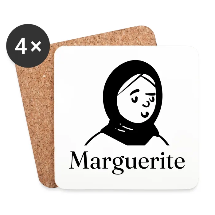 Lot de dessous de verre personnalisés au prénom Marguerite