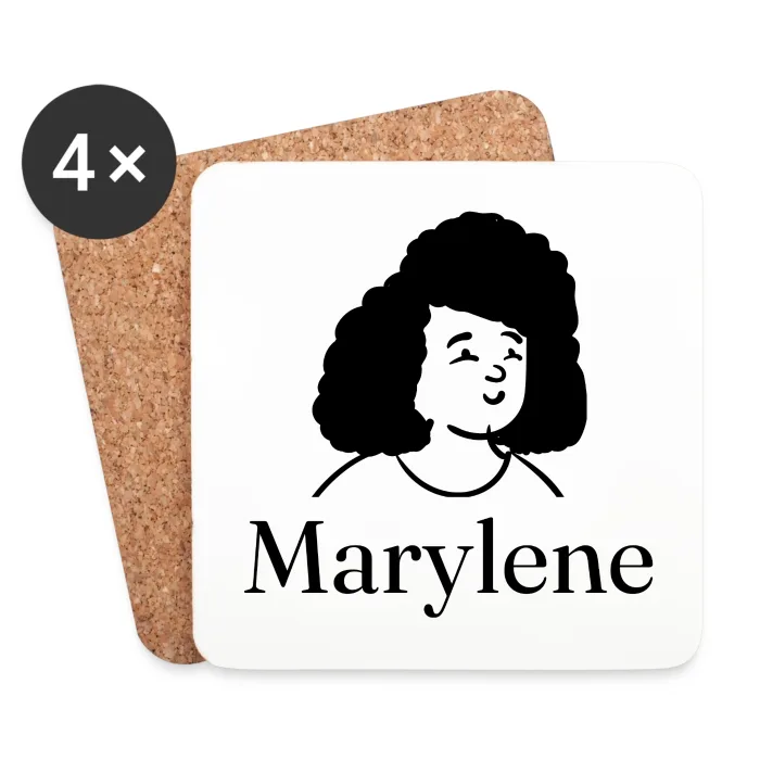Lot de dessous de verre personnalisés au prénom Marylene